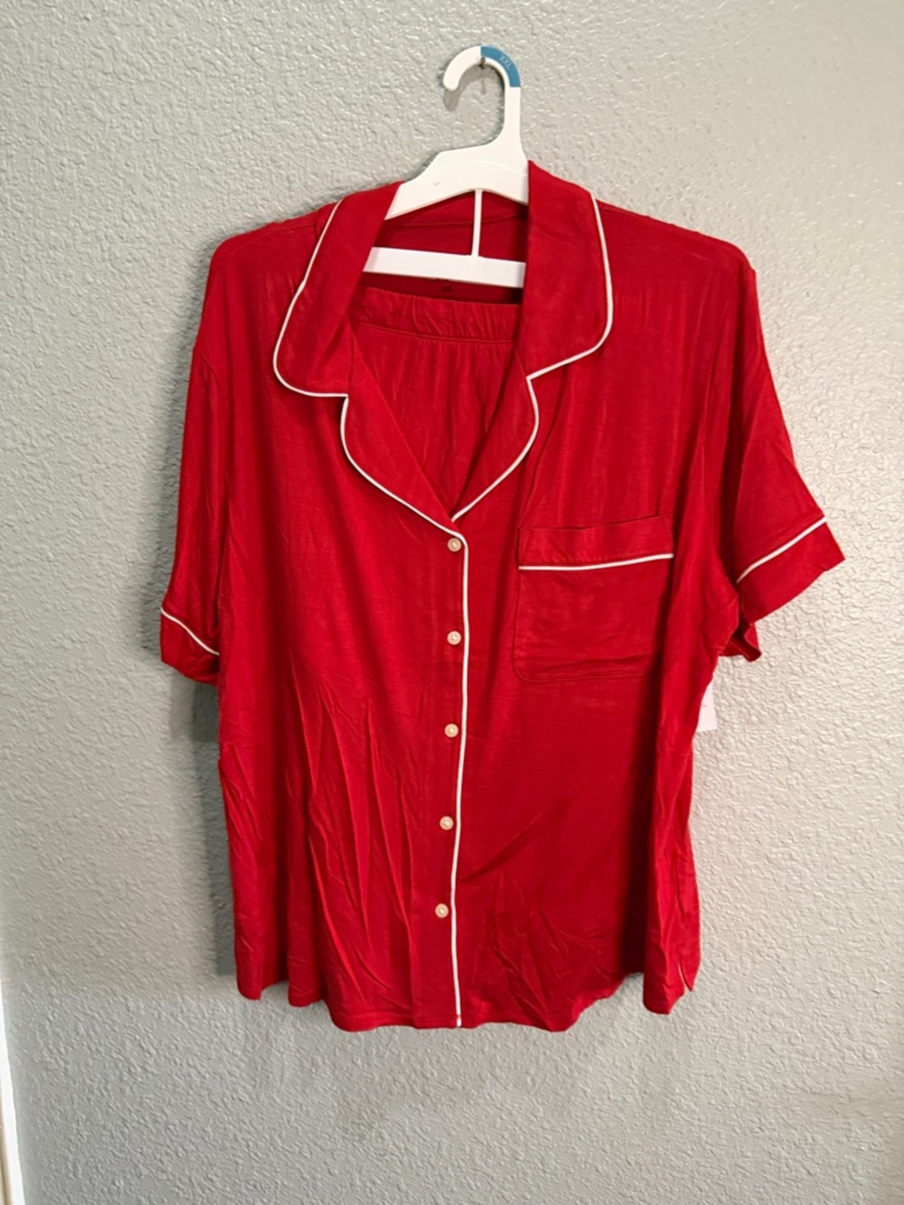 Auden Cloud knit Women’s Red Short-Sleeve short Pajama Set XXL - Picture 6 of 7